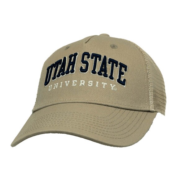 Khaki Utah State University Trucker Hat